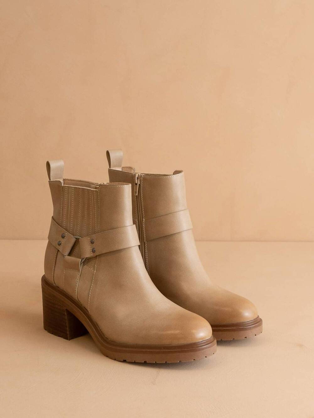 NEW OASIS SOCIETY women's jayden motorcyle boot in khaki